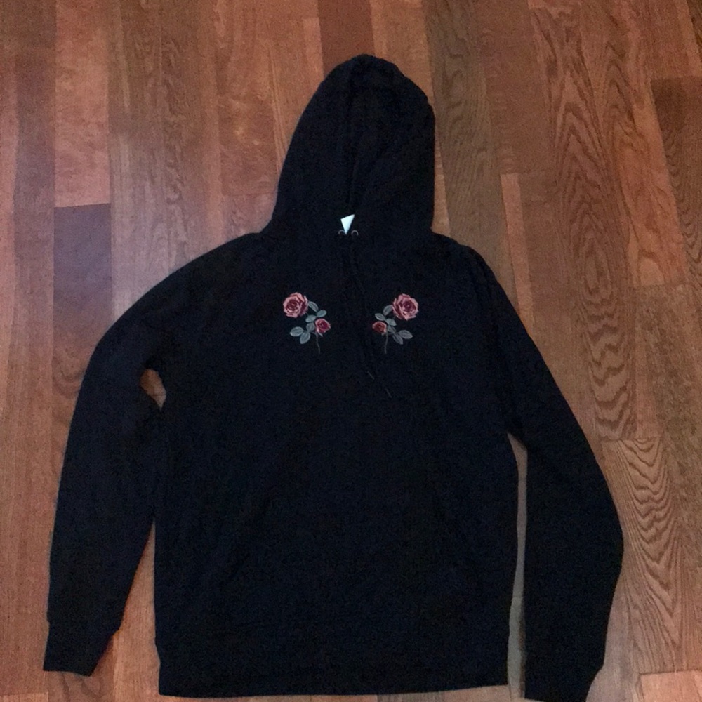 black sweatshirt